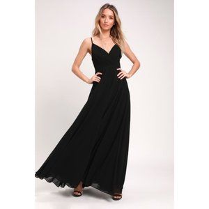 Lulus All About Love Black Maxi Dress - Small